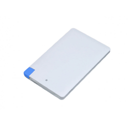 Универсальное зарядное устройство Credit _card1_power_bank под нанесение логотипа в виде кредитной карты, толщина всего 7,5 . 2500MAH. Синий