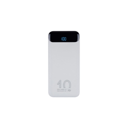 RIVACASE VA2540 (10 000mAh), QC/PD 20W внешний аккумулятор с дисплеем, белый 12/48