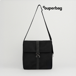 Шоппер Superbag Companion, с тремя отделениями, боковым креплением (карабин) и карманом (черный)