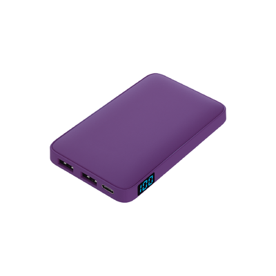 Внешний аккумулятор с подсветкой Анкор (Ancor) 5000 mAh, фиолетовый