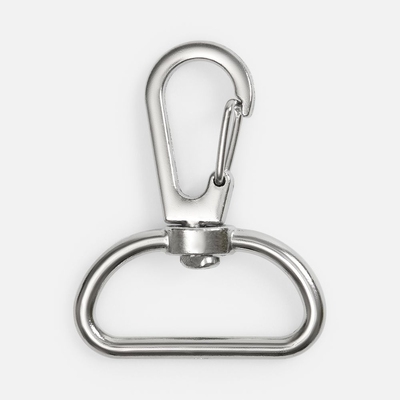 Застежка-карабин Snap Hook, L, серебристая (хром)