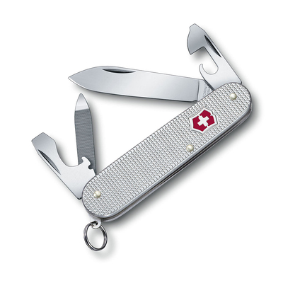 Нож перочинный VICTORINOX Cadet Alox, 84 мм, 9 функций, алюминиевая рукоять, серебристый