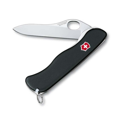 Нож перочинный VICTORINOX Sentinel Clip, 111 мм, 5 функций, с фиксатором лезвия, чёрный