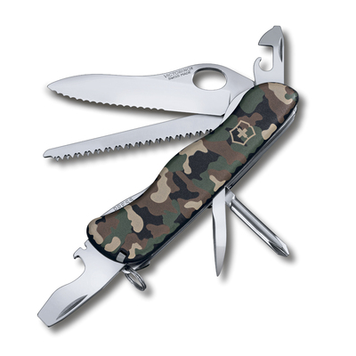 Нож перочинный VICTORINOX Trailmaster One Hand, 111 мм, 12 функций, с фиксатором лезвия, камуфляж