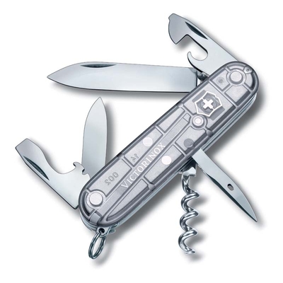 Нож перочинный VICTORINOX Spartan, 91 мм, 12 функций, полупрозрачный серебристый