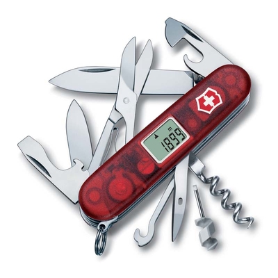 Нож перочинный VICTORINOX Traveller, 91 мм, 27 функций, полупрозрачный красный