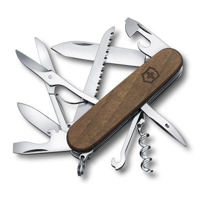 Нож перочинный VICTORINOX Huntsman, 91 мм, 13 функций, рукоять из орехового дерева