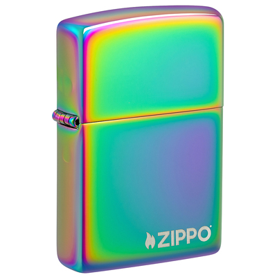 Зажигалка ZIPPO Логотип с разноцветным покрытием | Logo Multi Color, латунь/сталь, разноцветная, глянцевая, 38x13x57 мм