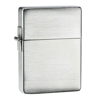 Зажигалка ZIPPO Реплика 1935 года с покрытием матовый хром | 1935 Replica™ Brushed Chrome, латунь/сталь, серебристая, 37x13x52 мм