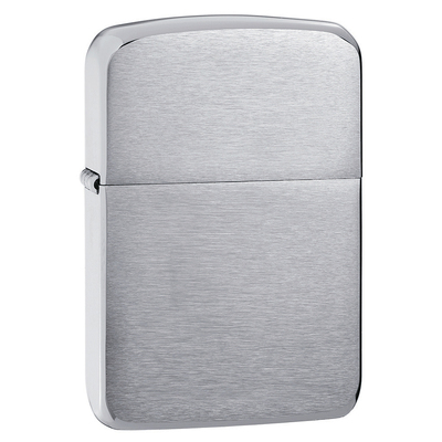 Зажигалка ZIPPO Реплика 1941 года с покрытием матовый хром | 1935 Replica™ Brushed Chrome, латунь/сталь, серебристая, 38x13x56 мм