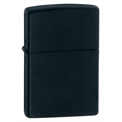 Зажигалка ZIPPO классическая с черным матовым покрытием | Classic Black Matte, латунь/сталь, чёрная, матовая, 38x13x57 мм