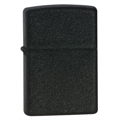 Зажигалка ZIPPO классическая с черным покрытием с кракелюром | Classic Black Crackle™, латунь/сталь, чёрная, матовая, 38x13x57 мм