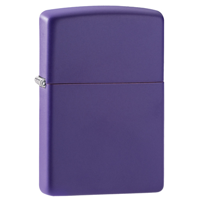 Зажигалка ZIPPO классическая с фиолетовым матовым покрытием | Classic Purple Matte, латунь/сталь, фиолетовая, матовая, 38x13x57 мм