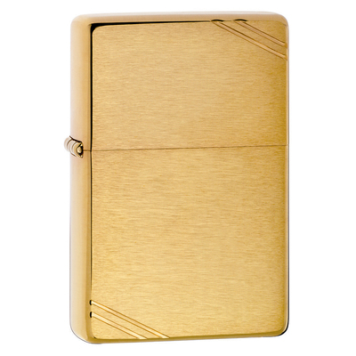 Зажигалка ZIPPO Винтажная 1937 года с покрытием матовая латунь | 1937 Vintage™ Brushed Brass, латунь/сталь, золотистая, 38x13x57 мм