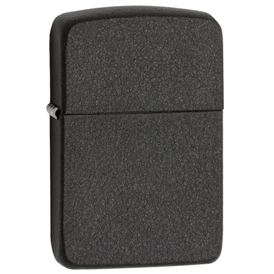 Зажигалка ZIPPO Реплика 1941 года с черным покрытием с кракелюром | 1941 Replica Black Crackle, латунь/сталь, черная, матовая, 38x13x57 мм