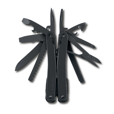 Мультитул VICTORINOX SwissTool Spirit XBS, 105 мм, 27 функций, чёрный, в нейлоновом чехле