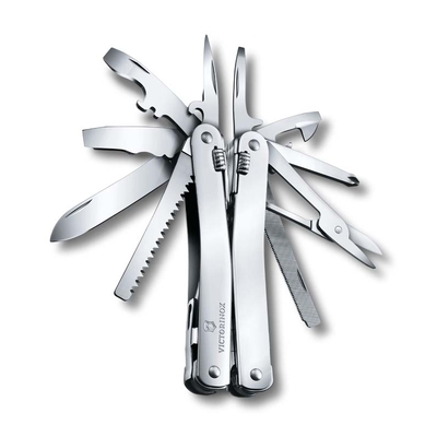 Мультитул VICTORINOX SwissTool Spirit X, 105 мм, 26 функций, в кожаном чехле