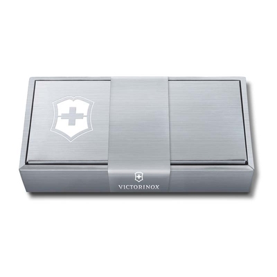Подарочная коробка VICTORINOX для ножей 84-91 мм толщиной до 5 уровней, картонная, серебристая