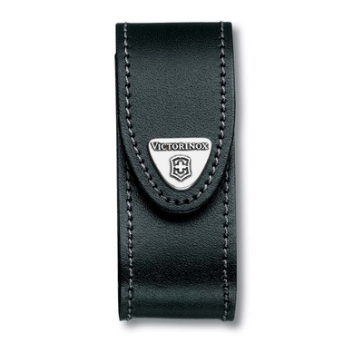 Чехол на ремень VICTORINOX для ножей 91 мм толщиной 2-4 уровня, кожаный, чёрный
