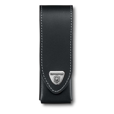 Чехол на ремень VICTORINOX для ножей 111 мм толщиной до 3 уровней, кожаный, чёрный