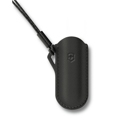 Чехол VICTORINOX "Dark Illusion" для ножей Classic Colors 58 мм, кожаный, чёрный