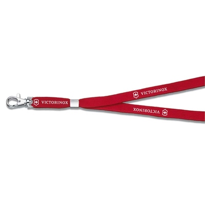 Шнурок на шею VICTORINOX, с карабином, красный, полиэстер / цинковый сплав