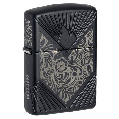 Зажигалка ZIPPO Armor® Коллекционная с черным матовым покрытием | Collectible of the Year Black Matte, латунь/сталь, чёрная, матовая, 38x13x57 мм