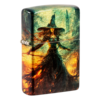 Зажигалка ZIPPO Огненная колдунья с покрытием Искусственно состаренная латунь | Fire Mage 540 Tumbled Brass, латунь/сталь, разноцветная, 38x13x57 мм