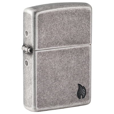 Зажигалка ZIPPO Armor® Пламя c античным серебристым покрытием | Flame Antique Silver, латунь/сталь, серебристая, 38x13x57 мм