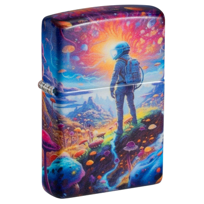 Зажигалка ZIPPO Лес грибов с матовым покрытием на 540 | Mushroom Forest Design 540 Matte, латунь/сталь, разноцветная, матовая, 38x13x57 мм