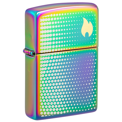 Зажигалка ZIPPO Точечная матрица с разноцветным покрытием | Dot Matrix Multi Color, латунь/сталь, разноцветная, глянцевая, 38x13x57 мм