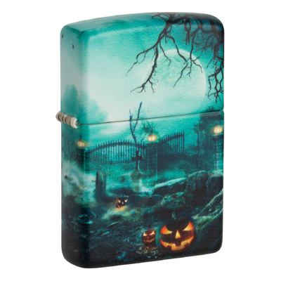 Зажигалка ZIPPO Кладбище с матовым покрытием на 540 | Graveyard 540 Matte, латунь/сталь, разноцветная, 38x13x57 мм
