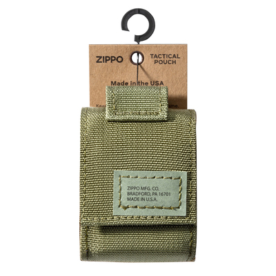 Чехол ZIPPO для широкой зажигалки,нейлон,с нейлоновым фиксатором на ремень, зеленый