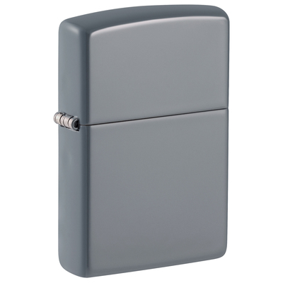 Зажигалка ZIPPO классическая со светло-серым покрытием | Classic Flat Grey, латунь/сталь, серая, глянцевая, 38x13x57 мм