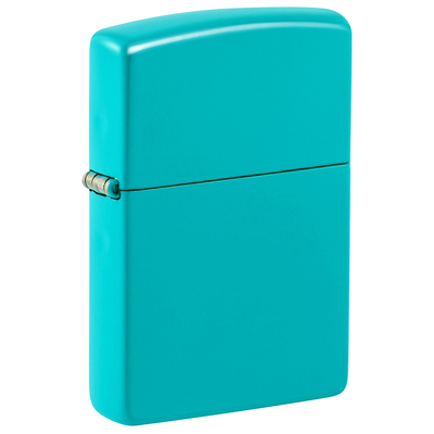Зажигалка ZIPPO классическая со светло-бирюзовым покрытием | Classic Flat Turquoise, латунь/сталь, бирюзовая, глянцевая, 38x13x57 мм