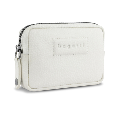Ключница BUGATTI ЭЛЬЗА | ELSA, с защитой данных RFID, белая, воловья кожа/полиэстер, 11х2х7 см