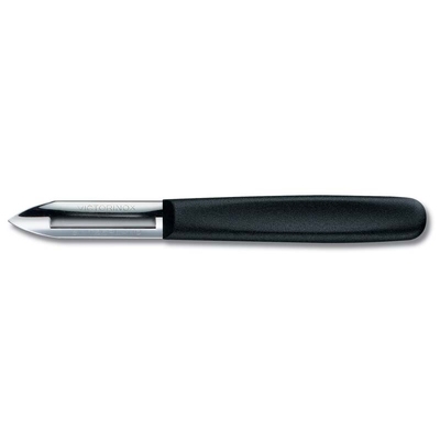 Нож для чистки картофеля VICTORINOX, одностороннее лезвие, чёрный