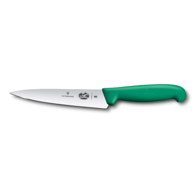 Нож разделочный VICTORINOX Fibrox, 15 см, зелёный