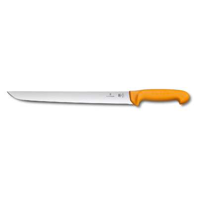 Нож для отбивной и стейка VICTORINOX Swibo с прямым лезвием 31 см, жёлтый