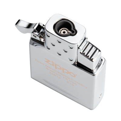 Газовый вставной блок для широкой зажигалки Zippo, одинарное турбо пламя, нержавеющая сталь