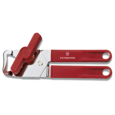 Консервный нож VICTORINOX универсальный, сталь/пластик, красный