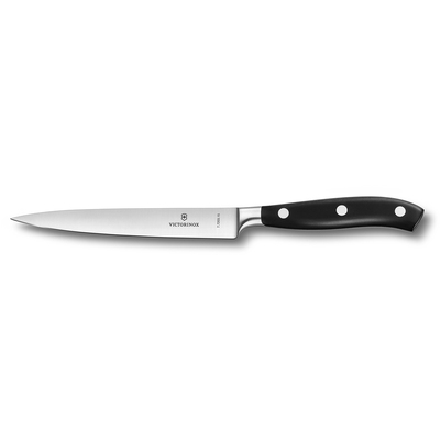 Нож разделочный VICTORINOX Grand Maître, кованый, 15 см, чёрный