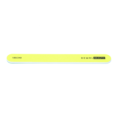 Пилка Dewal Beauty для ногтей, прямая зеленая 1,9х17,8 см, 180/240 грит