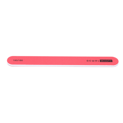 Пилка Dewal Beauty для ногтей, прямая красная 1,9х17,8 см, 180/180 грит