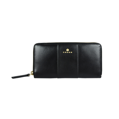 Кошелёк Cross Kelly Wall Black, кожа наппа, гладкая, цвет чёрный, 19,5 x 10,2 x 2 см