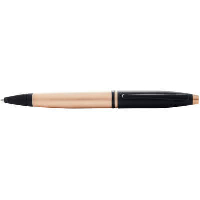 Шариковая ручка CROSS коллекция «КАЛЕ | CALAIS» Brushed Rose Gold Plate and Black Lacquer