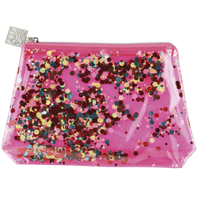Косметичка Dewal Beauty серия "Модница",розовая 20х5х16см