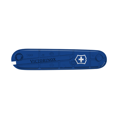 Передняя накладка для ножей VICTORINOX 91 мм, пластиковая, полупрозрачная синяя