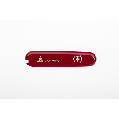 Передняя накладка с логотипом Camping для ножей VICTORINOX 91 мм 1.3763.71 и 1.3613.71, красная
