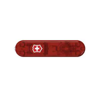 Передняя накладка для ножей VICTORINOX SwissLite 58 мм, пластиковая, полупрозрачная красная